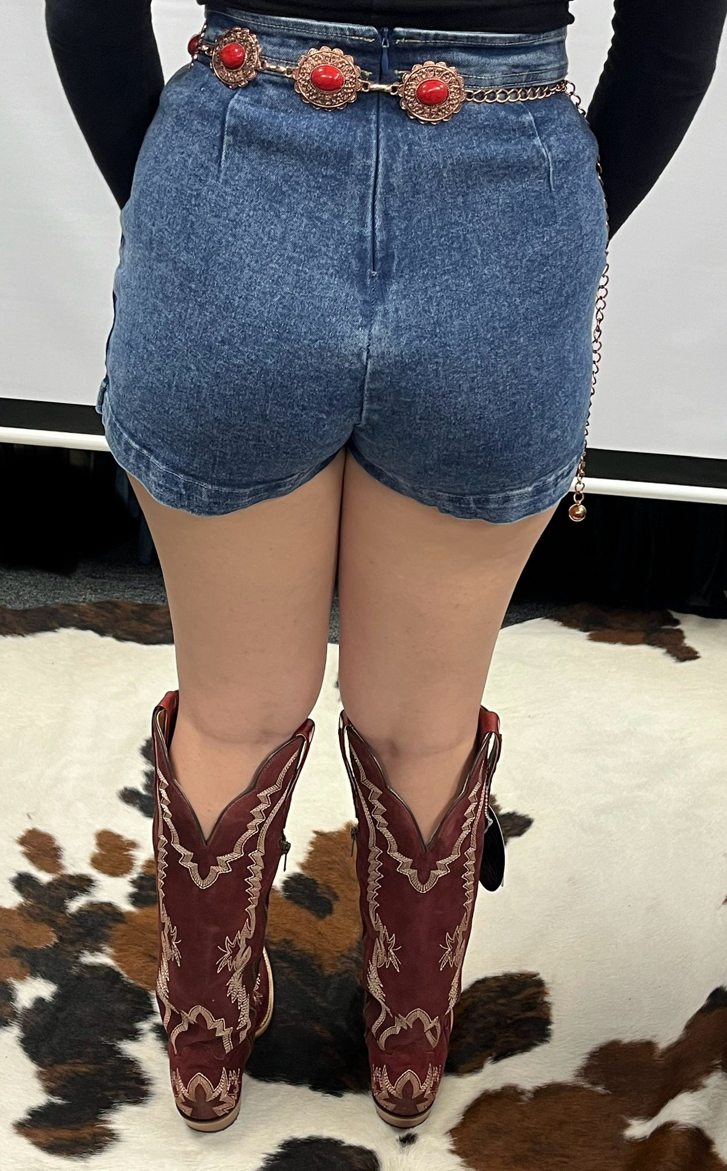 Denim Skort Dark Blue