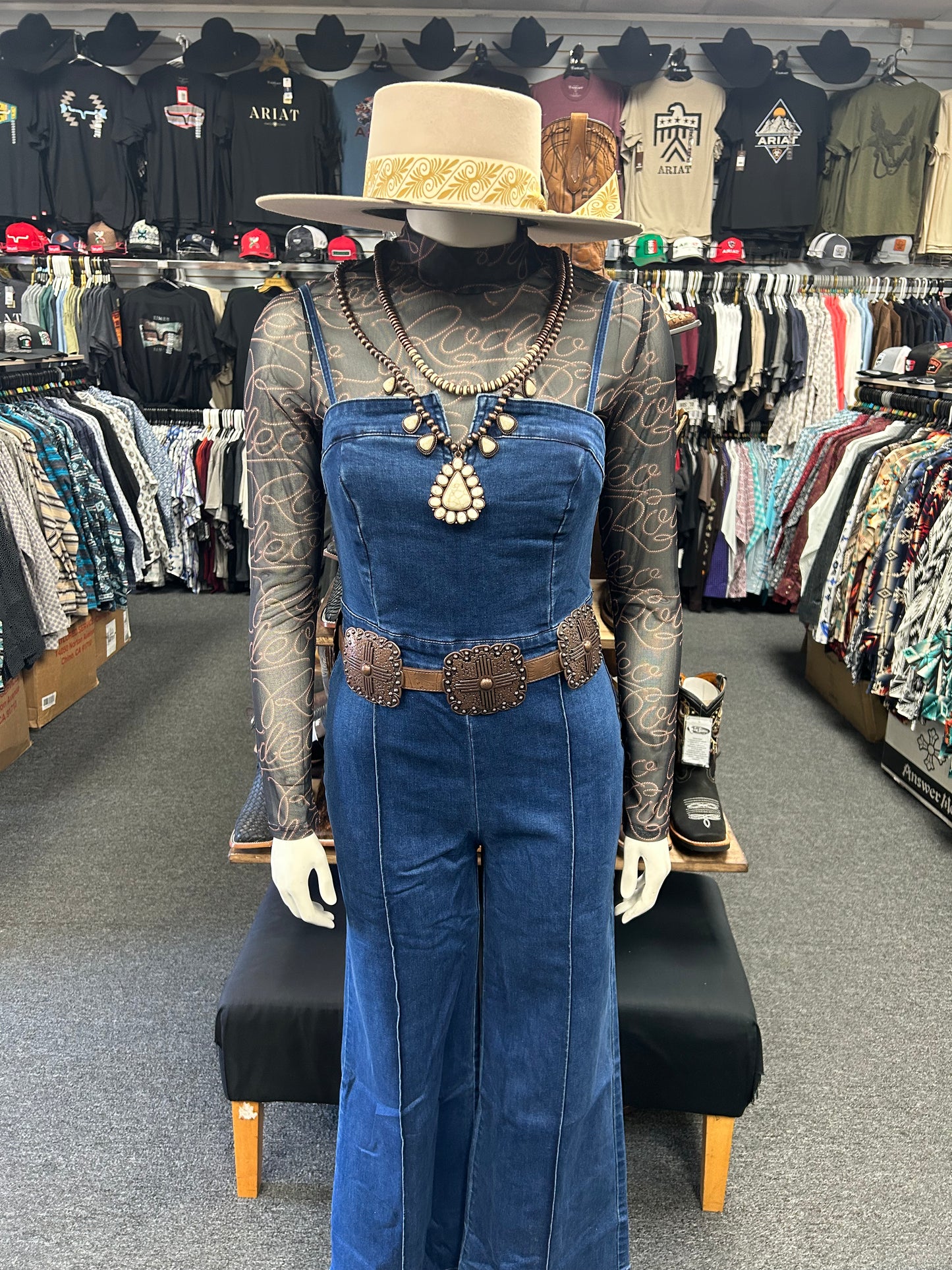 Mesh Top Rodeo Print