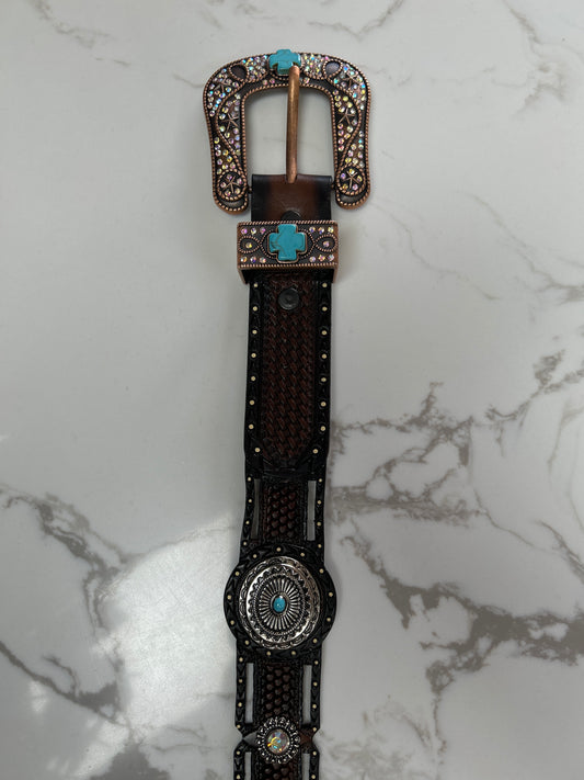 (Concho Leather Belt