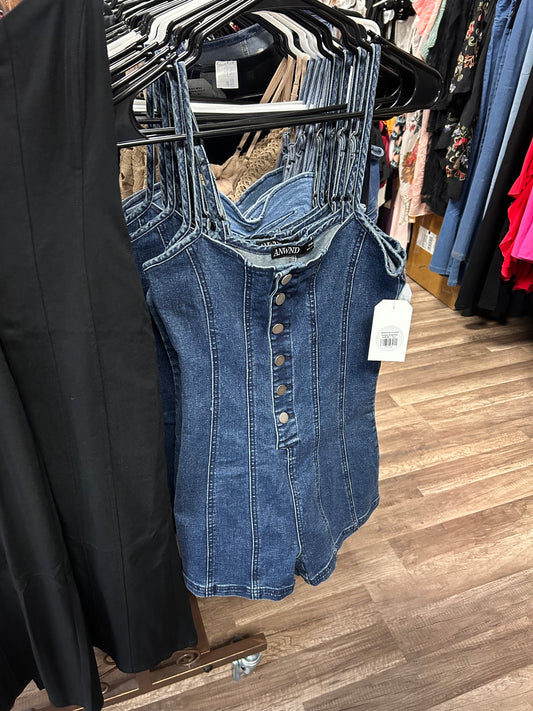 Bailey denim romper
