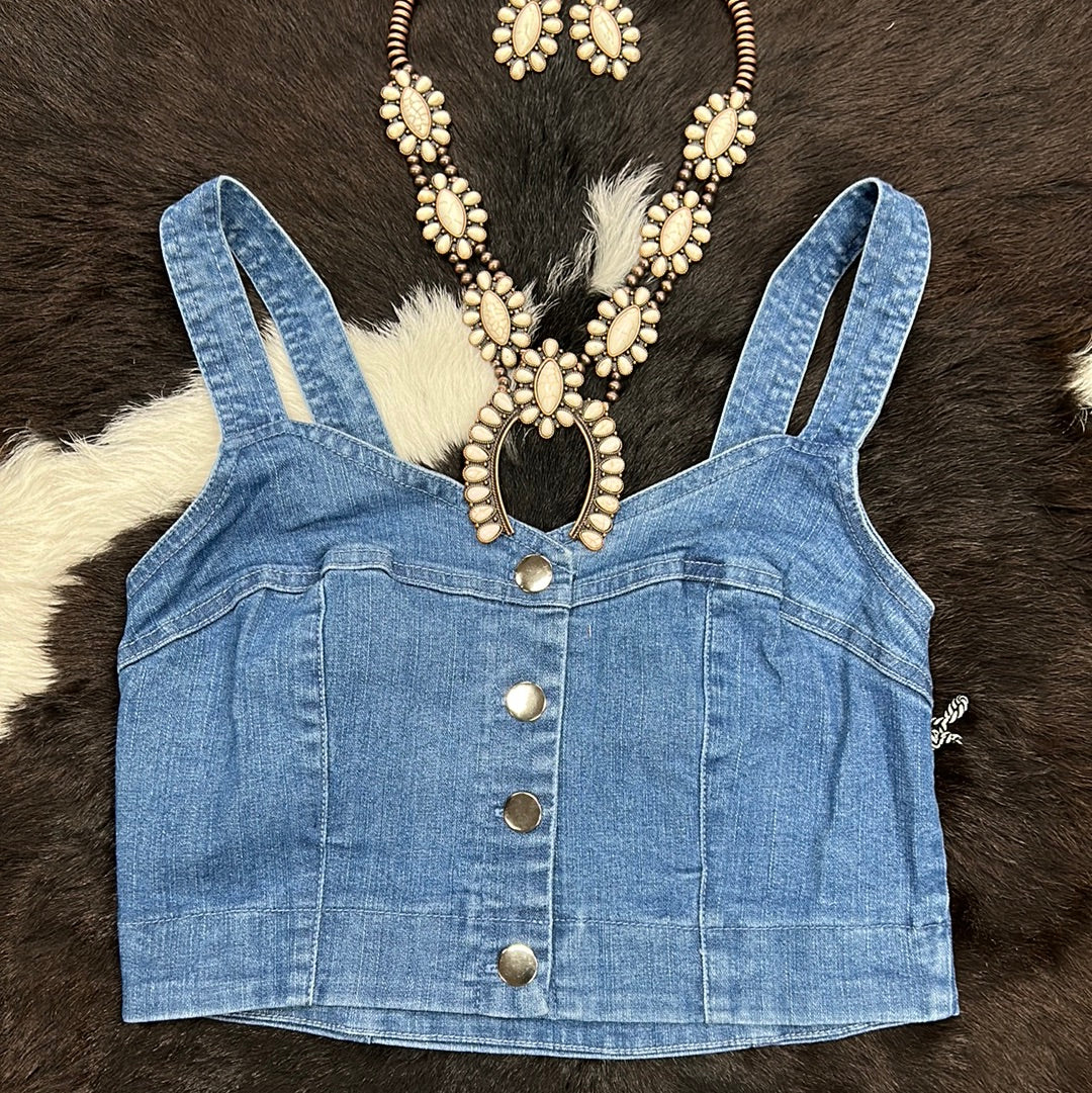 Denim Two Piece Set