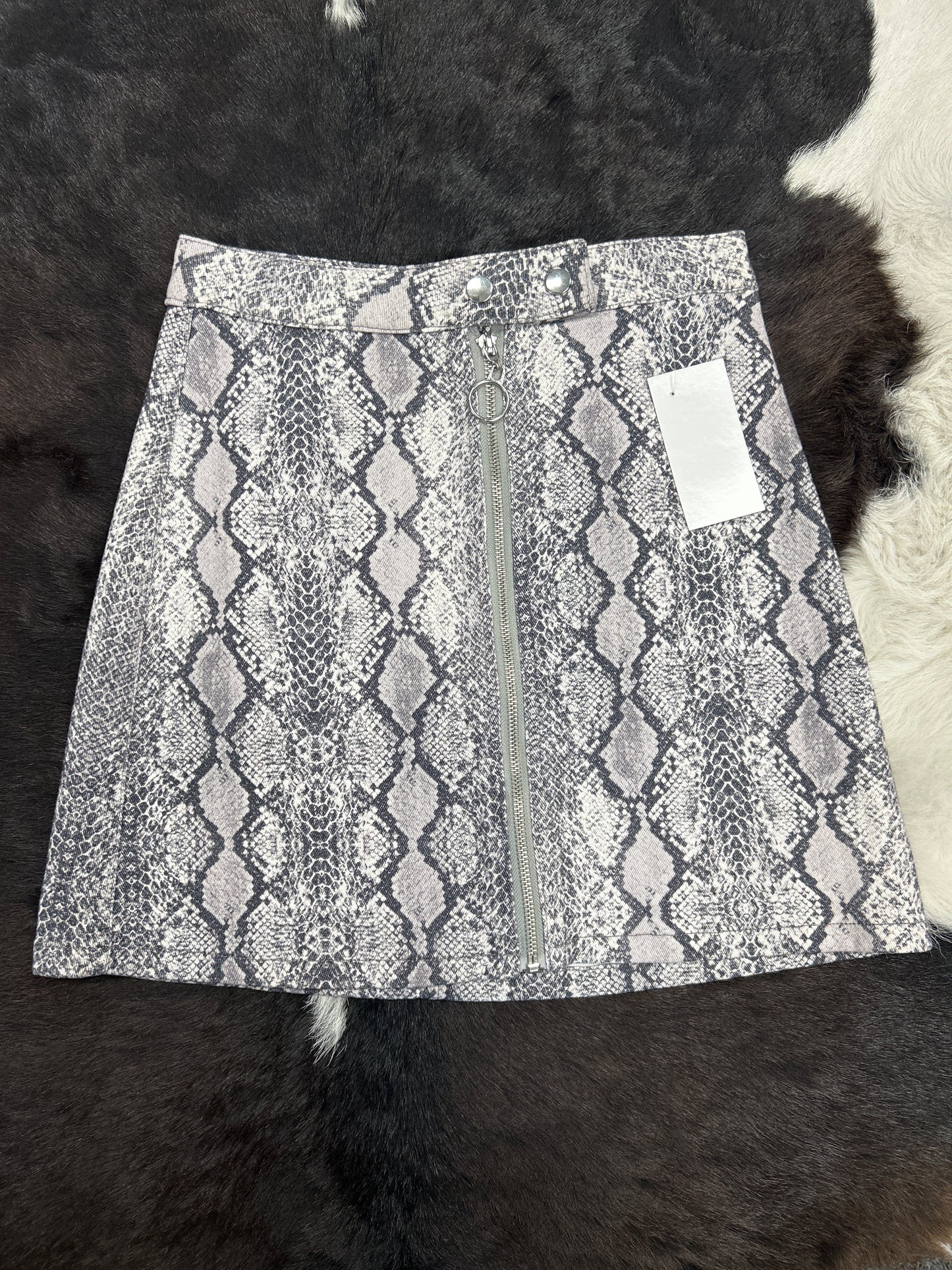 Snake Print Skirt