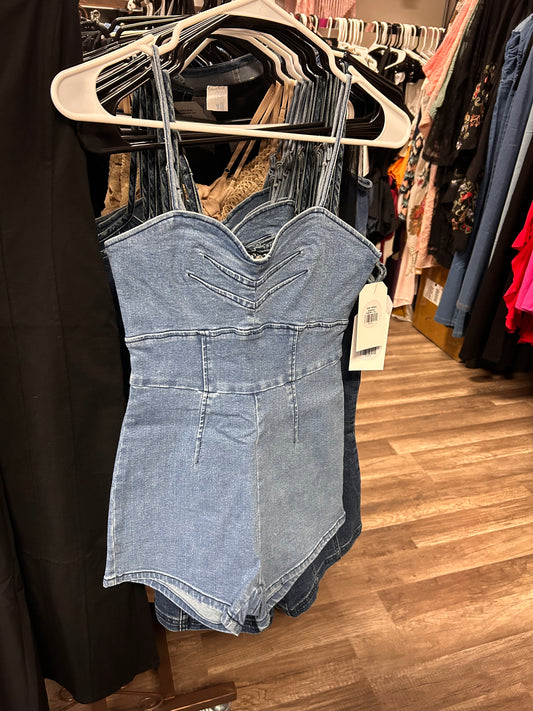 Hailey denim romper