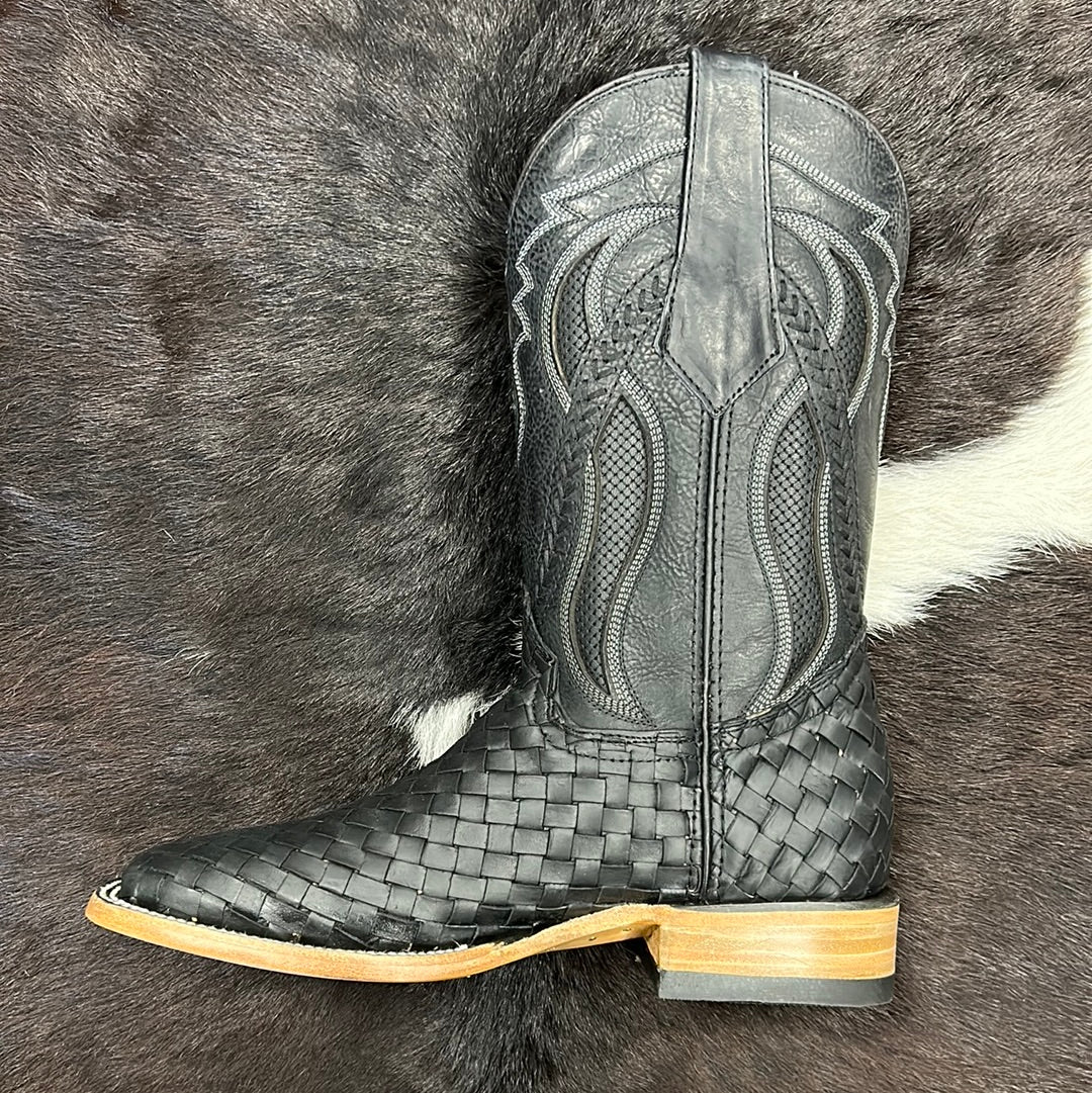 Square Toe Weaved Boot