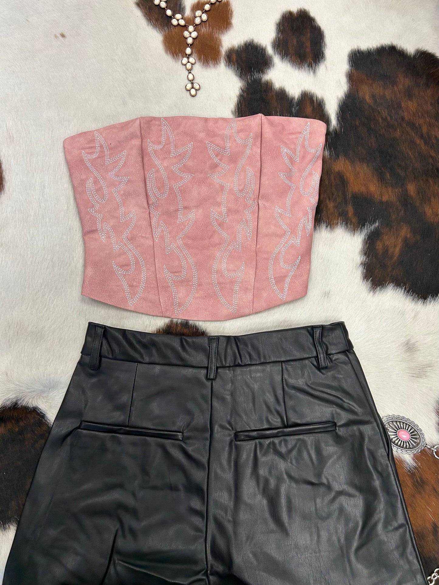 Faux Leather Shorts