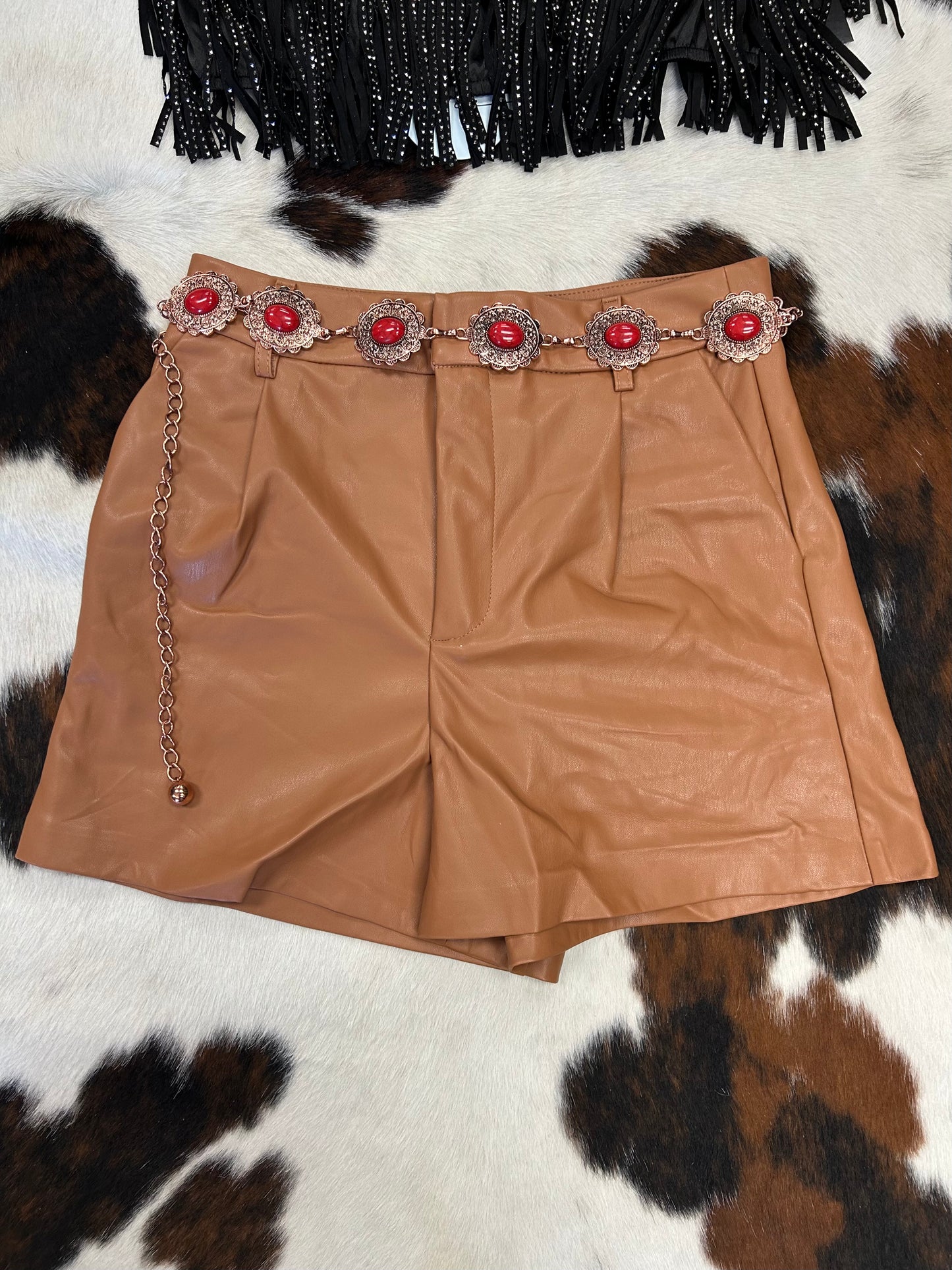 Faux Leather Shorts