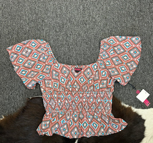 Aztec Print Top