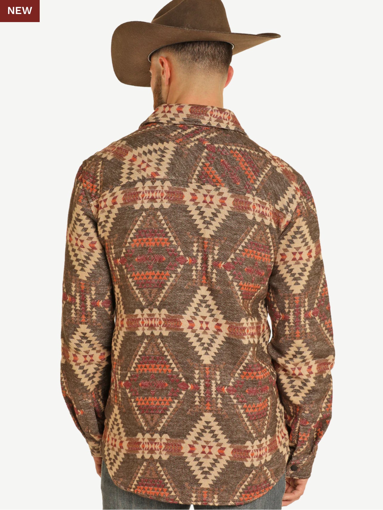 Aztec Print Shirt Jacket