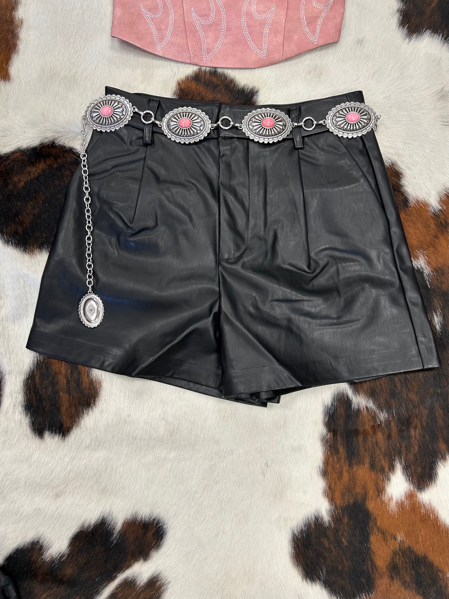 Faux Leather Shorts