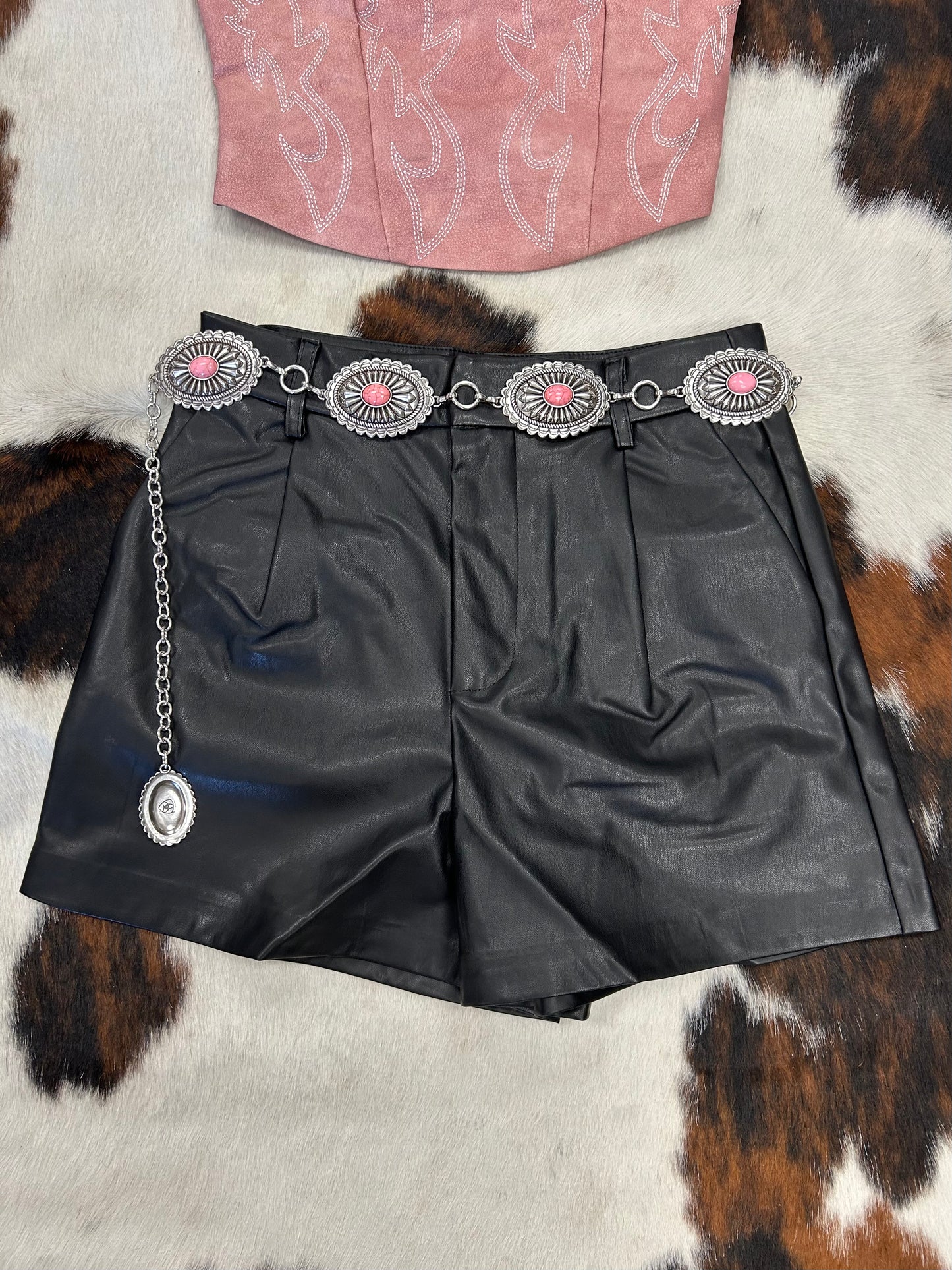 Faux Leather Shorts