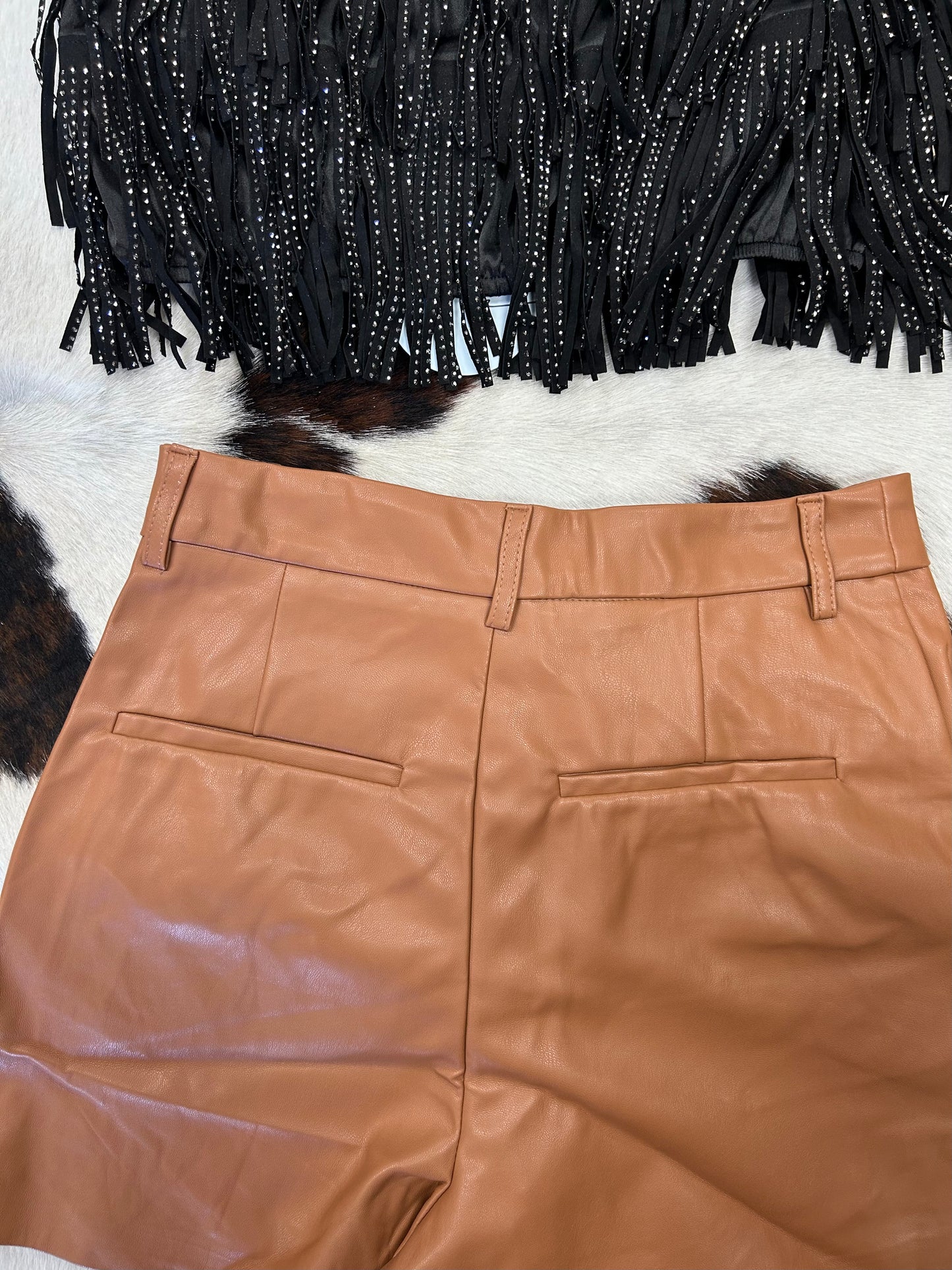 Faux Leather Shorts