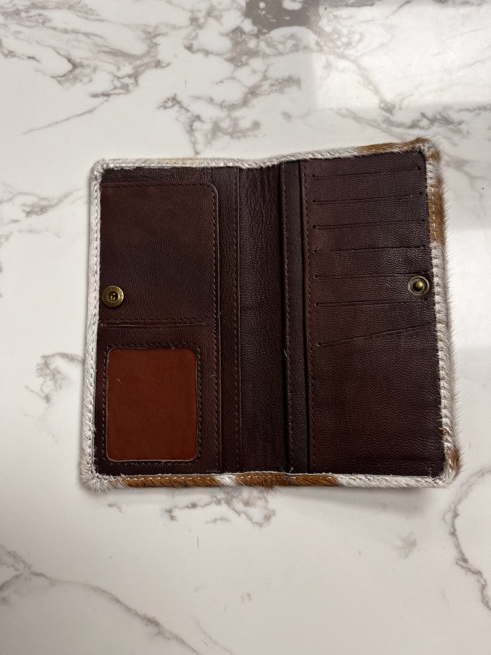 Cow Hide Long Wallet