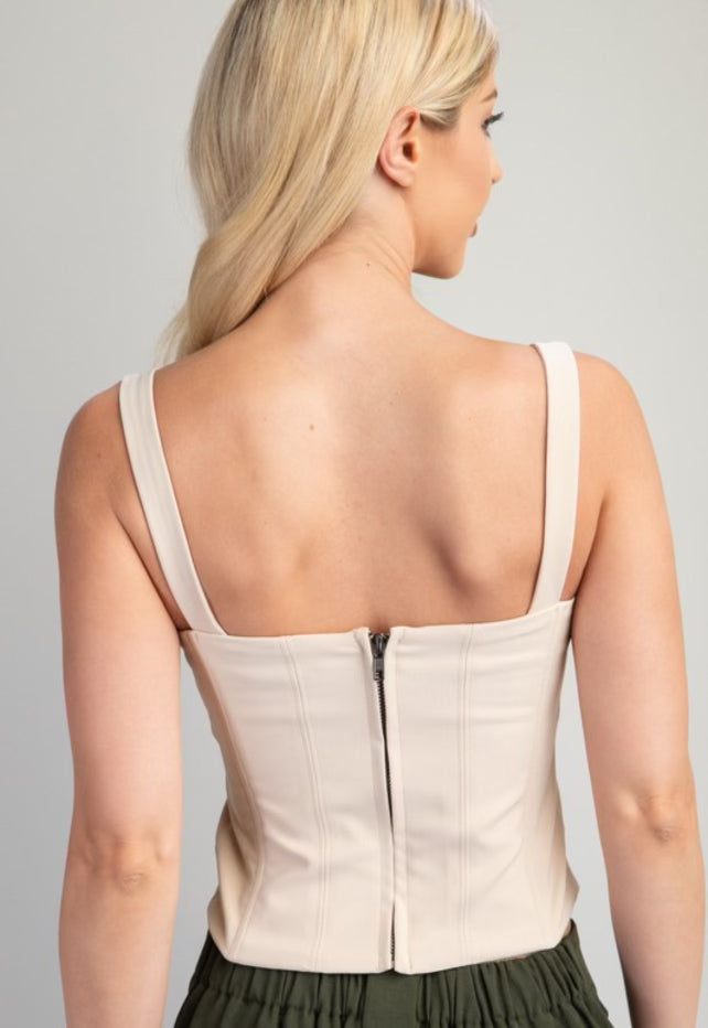 Square Neck Bustier Top