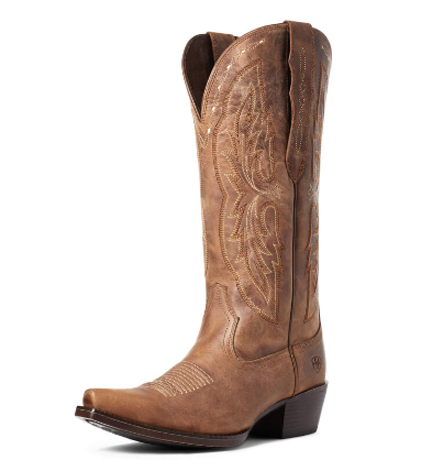 Heritage X Toe Elastic Wide Calf Western Boot