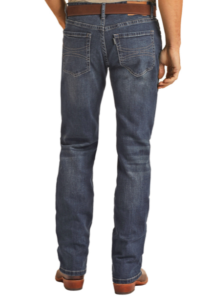 HOOEY SLIM STRAIGHT DARK WASH JEANS