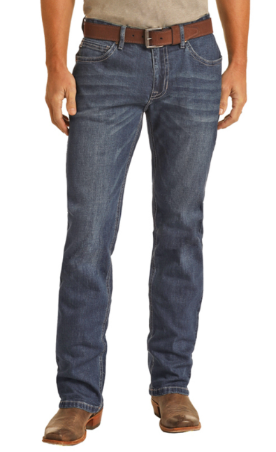 HOOEY SLIM STRAIGHT DARK WASH JEANS