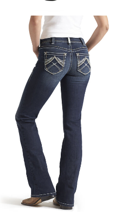 R.E.A.L. Mid Rise Stretch Whipstitch Boot Cut Jean